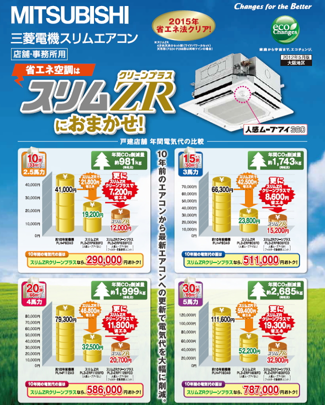 三菱電機PAC省エネチラシ