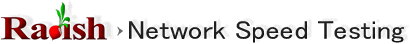 速度測定システム Radish Networkspeed Testing